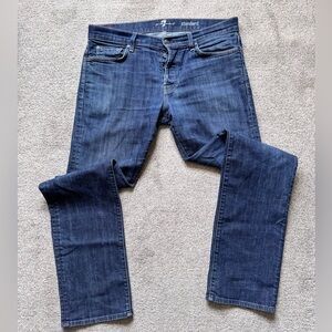 Mens 7 For All Mankind Denim Size 34x32 Relaxed Standard Fit Jeans
